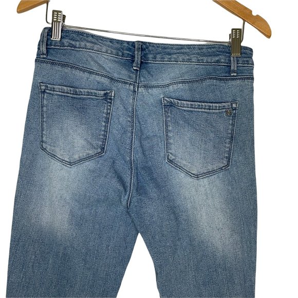 KARDASHIAN PREMIUM DENIM KIM CURVY STRAIGHT LEG RIPPED DISTRESSED JEANS SIZE 8 - Picture 8 of 11